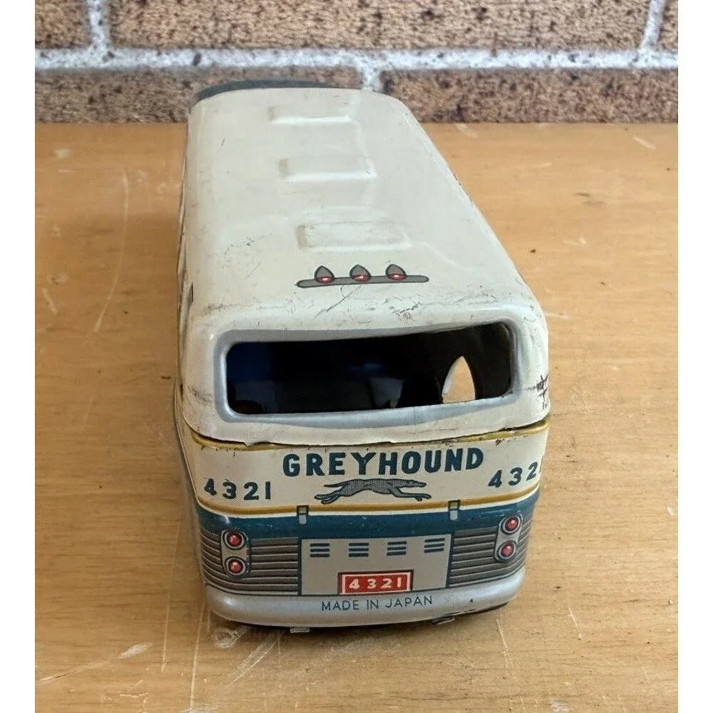Greyhound Super Scenicruiser Express Tin Litho Bus #4321 Made in Japan